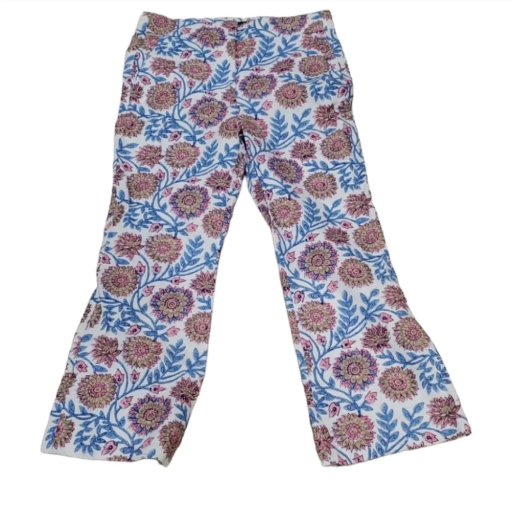 J.crew floral crop vacation pants size 6 - Picture 14 of 16